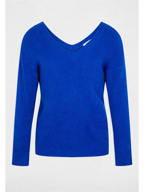 Jumper with V-neck MATILD3 MORGAN DE TOI | MATILD3BLEU ELECTRIQUE